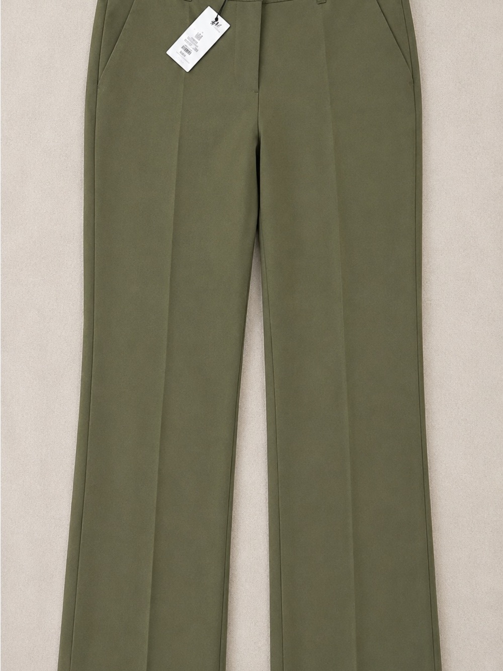 Dynamite Olive Green Straight-Leg Dress Pants